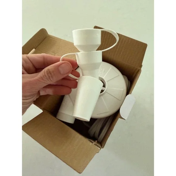 Electric Air Pump 120V AC Quick Fill Inflator Deflator with 3 Nozzles White - Picture 6 of 6